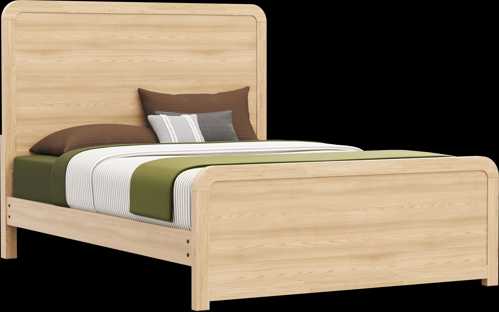 Kids Hidden Hills Light Oak Queen Panel Bed - Image 1