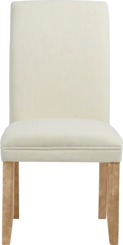 Tulip II White Upholstered Side Chair
