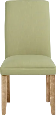 Tulip II Green Upholstered Side Chair
