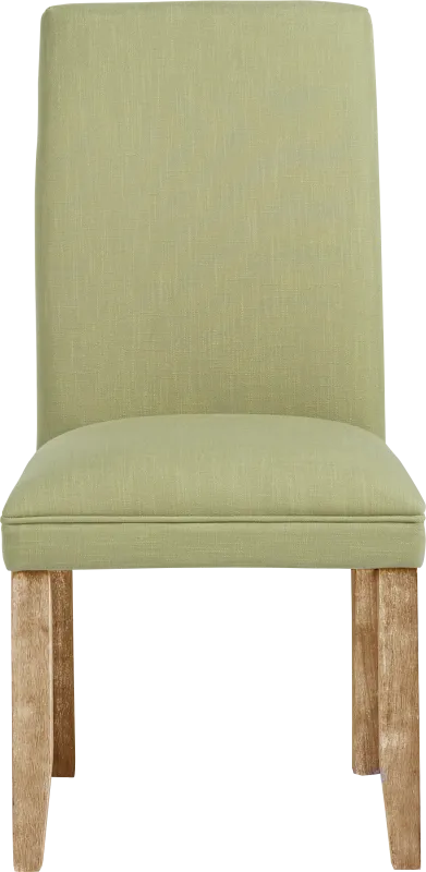 Tulip II Green Upholstered Side Chair