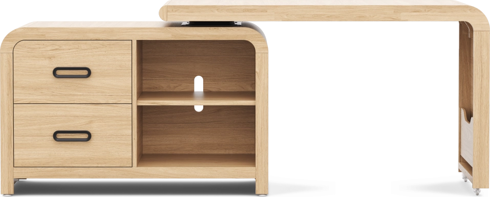 Kids Hidden Hills Light Oak Pivoting Desk