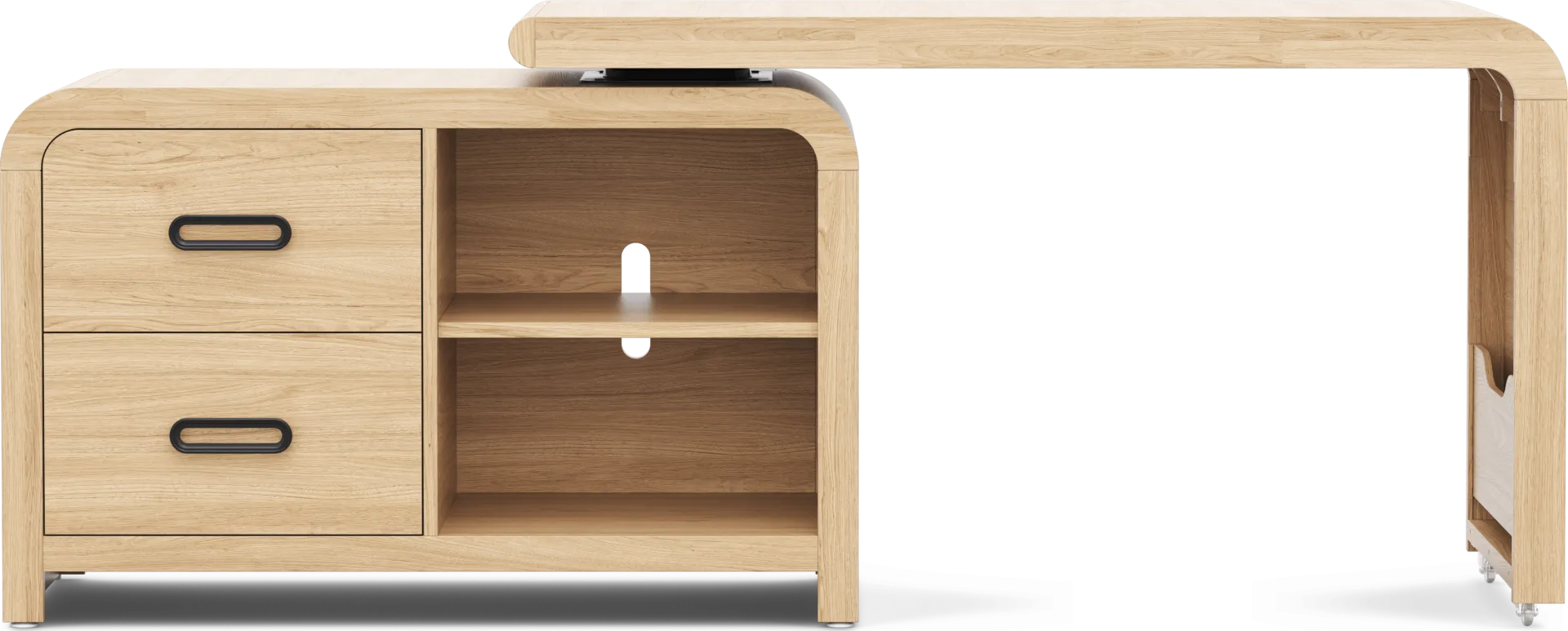 Kids Hidden Hills Light Oak Pivoting Desk - Image 1