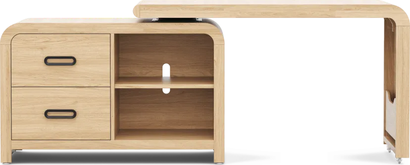 Kids Hidden Hills Light Oak Pivoting Desk