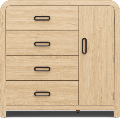 Kids Hidden Hills Light Oak Door Chest