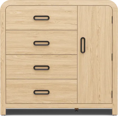 Kids Hidden Hills Light Oak Door Chest
