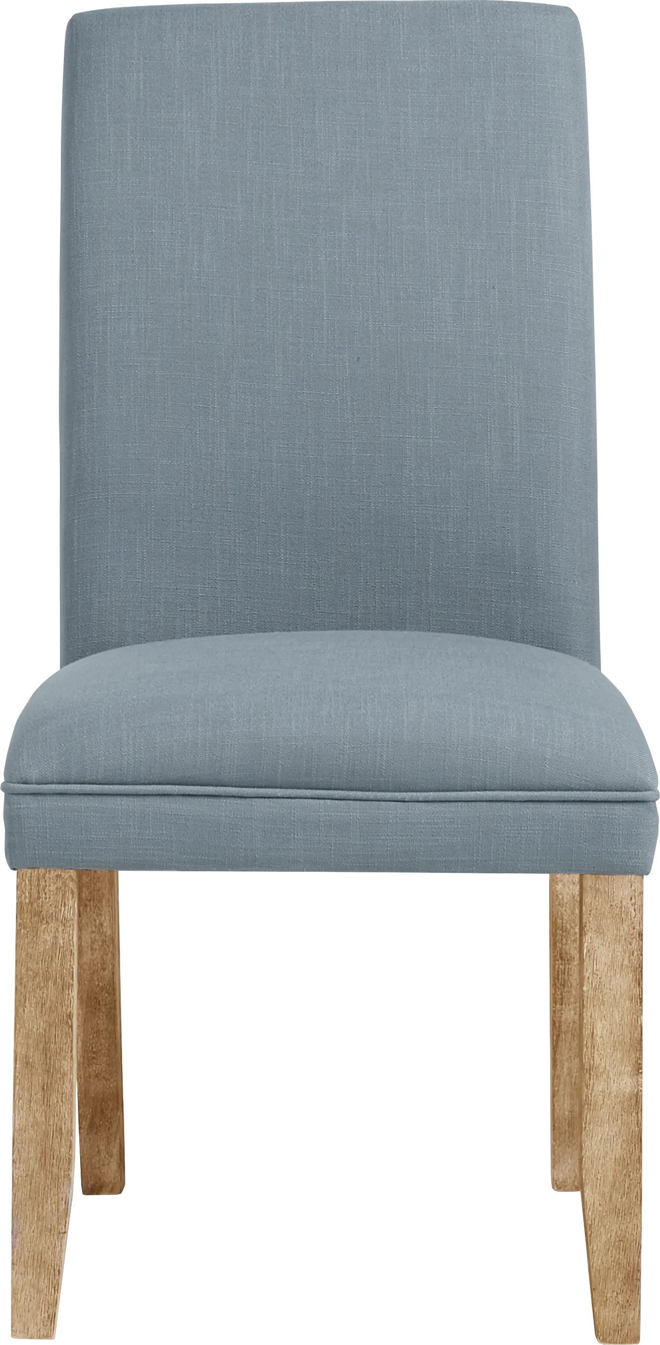 San Francisco Natural 5 Pc Round Dining Room with Blue Upholstered Chairs - Image 3