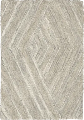 Wave Illusion Gray 7'9 x 9'9 Rug
