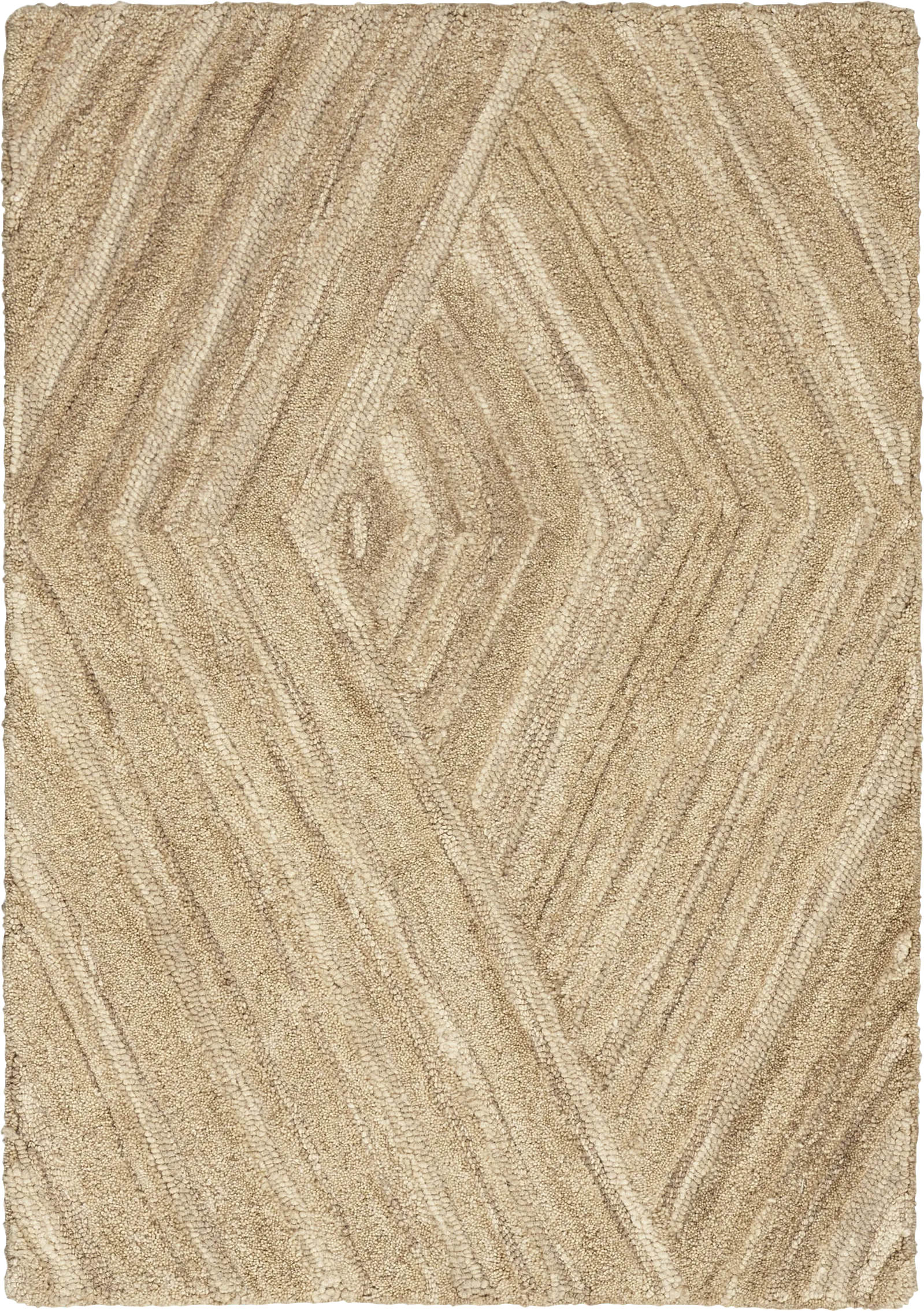 WAVE ILLUSION TAUPE 7'9 x 9'9 RUG - Image 1