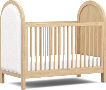 Kids Hidden Hills Light Oak 3-in-1 Convertible Crib with Toddler Rail