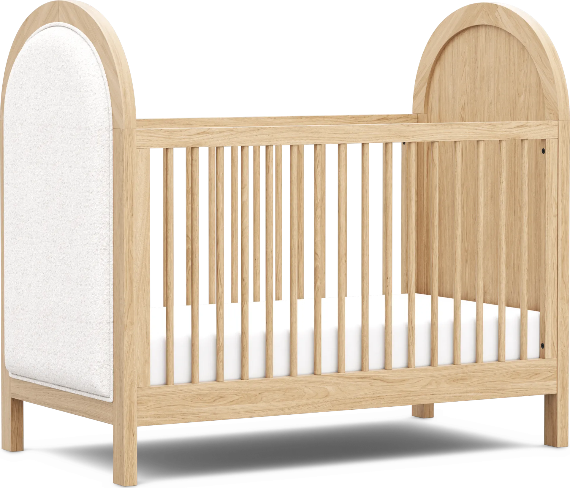 Kids Hidden Hills Light Oak 3-in-1 Convertible Crib with Toddler Rail - Image 2