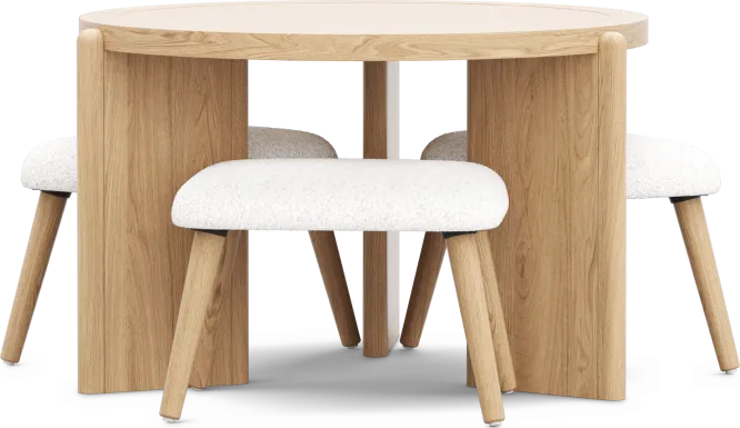 Kids Hidden Hills Light Oak Play Table with Three Stools