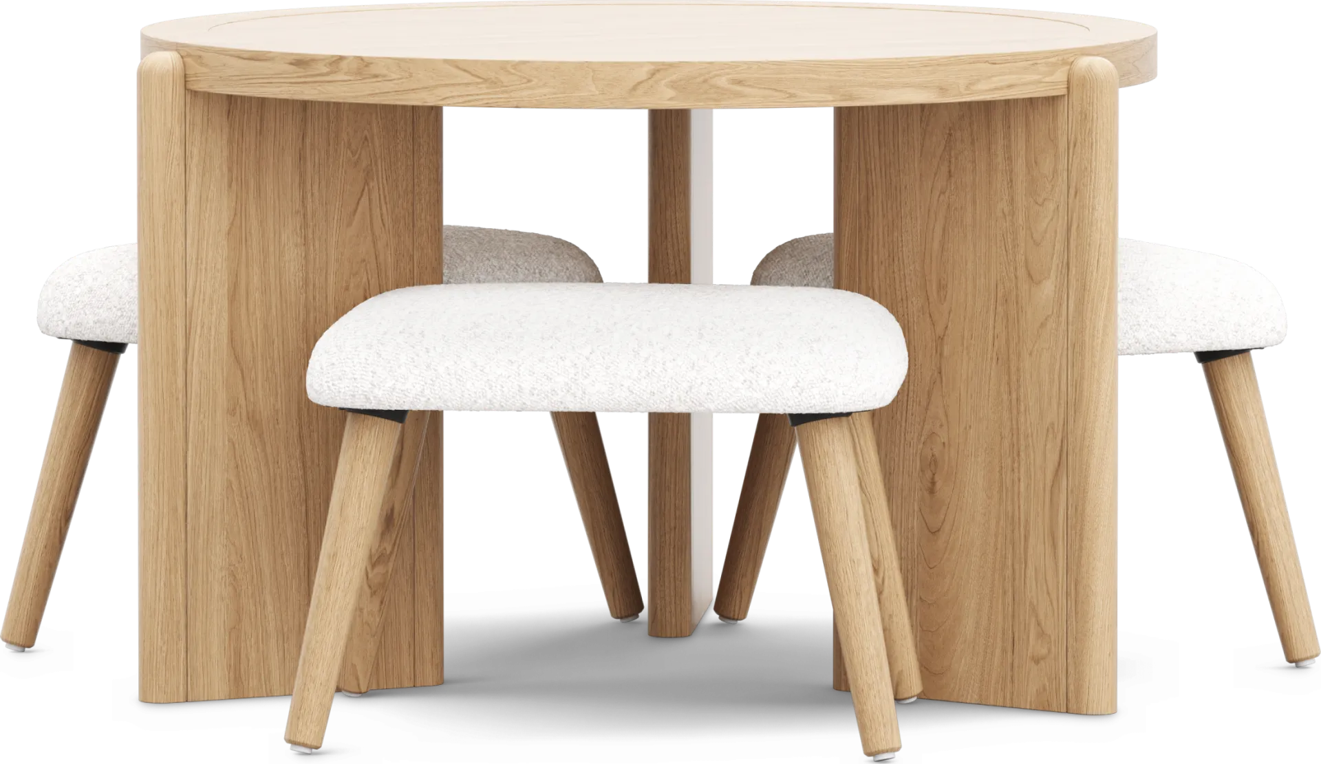 Kids Hidden Hills Light Oak Play Table with Three Stools - Image 1