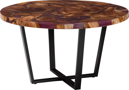 Webfruit Brown Round Cocktail Table