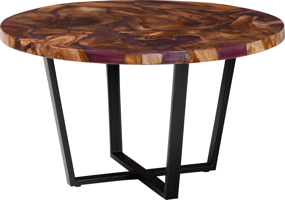 Webfruit Brown Round Cocktail Table
