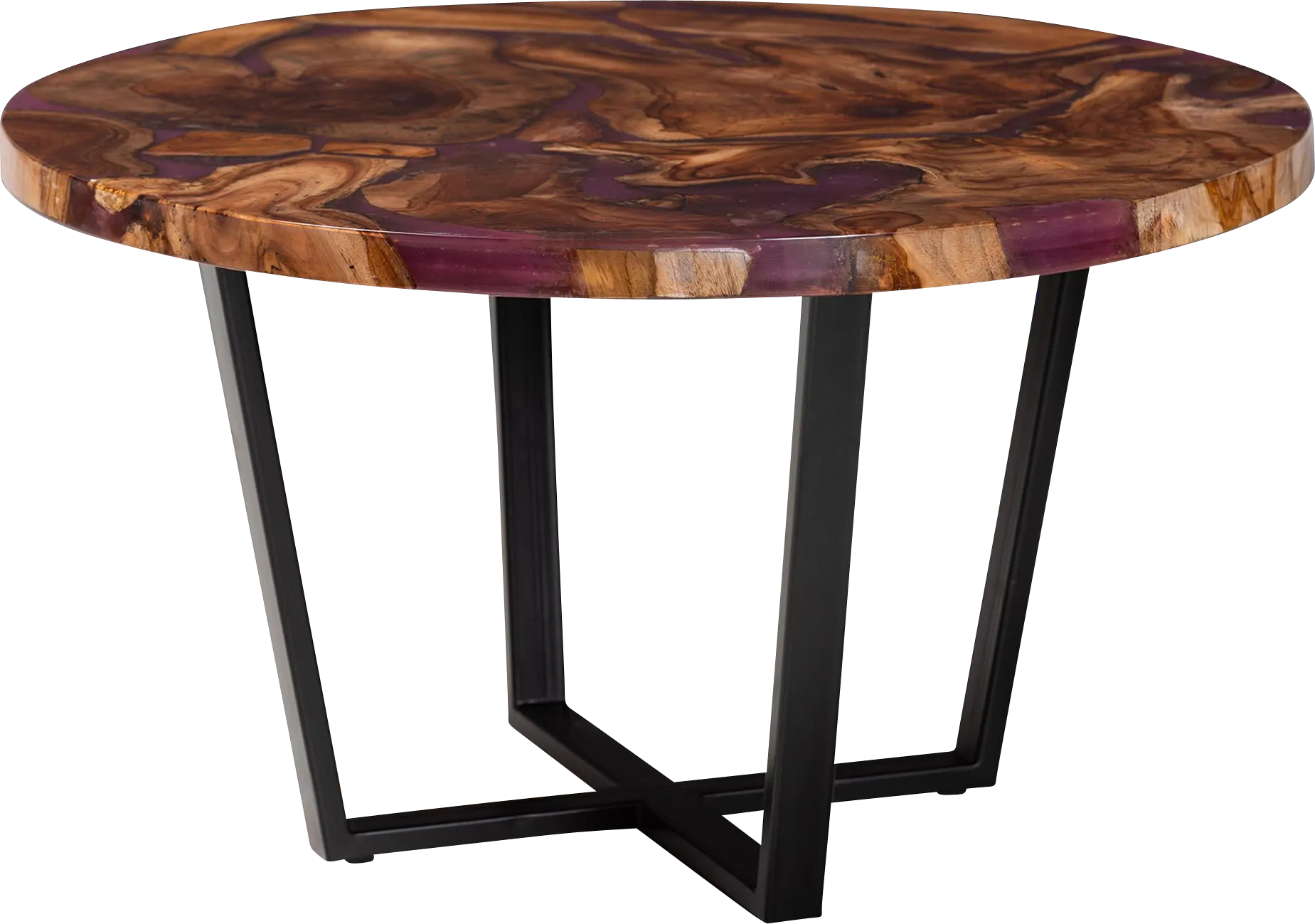 Webfruit Brown Round Cocktail Table - Image 1