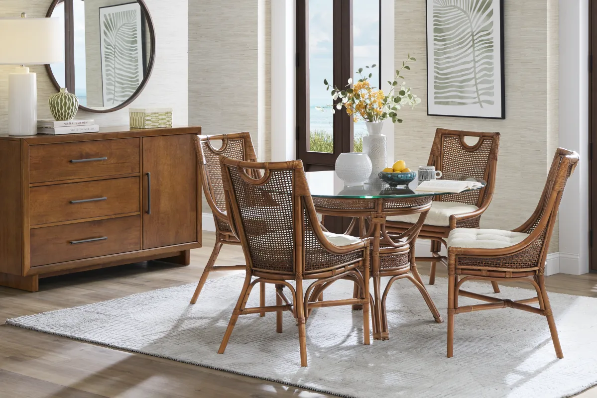 Isla Bay Brown 5 Pc Round Dining Room