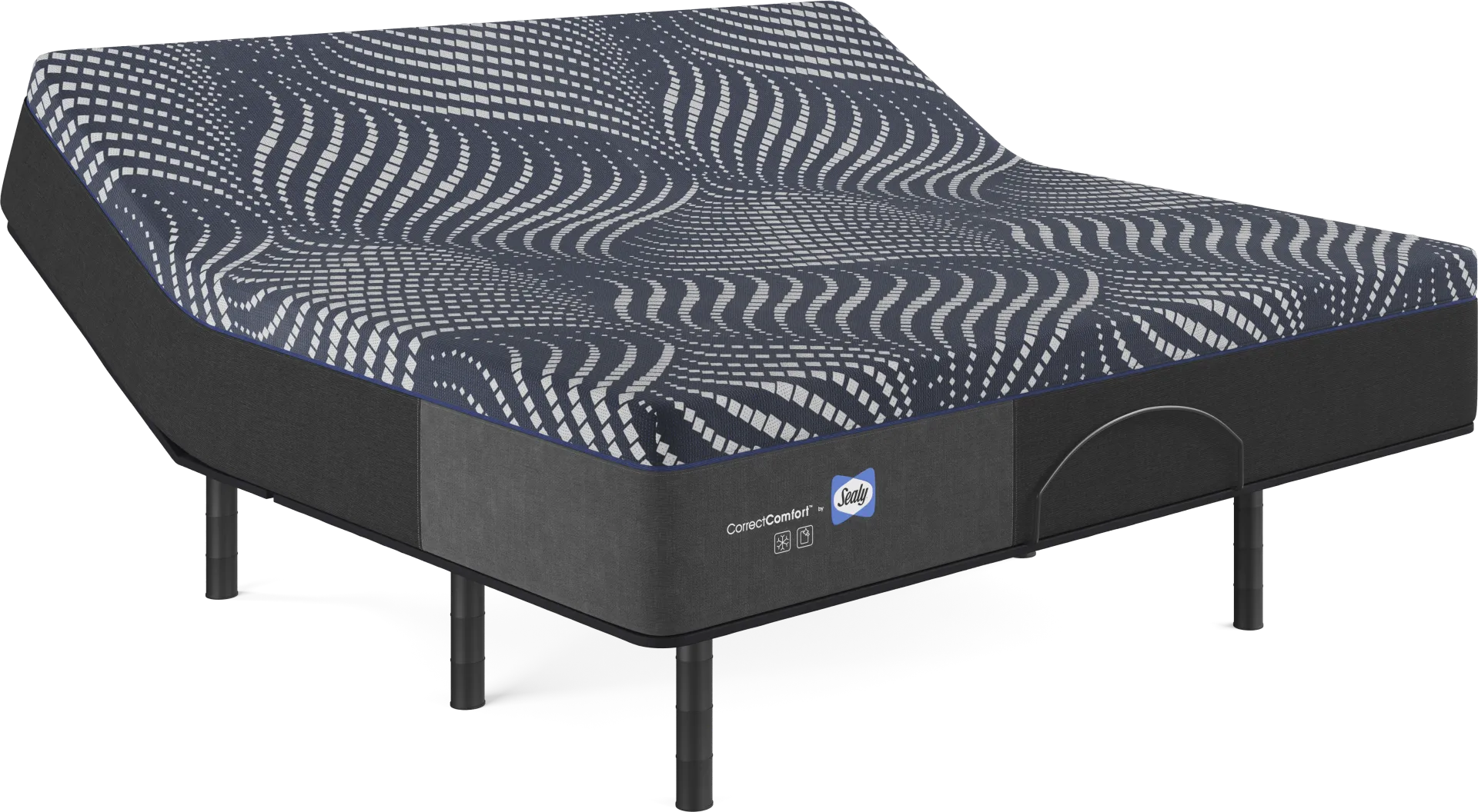 Sealy Correct Comfort Northgate King Mattress with Head Up Only Base - Image 1