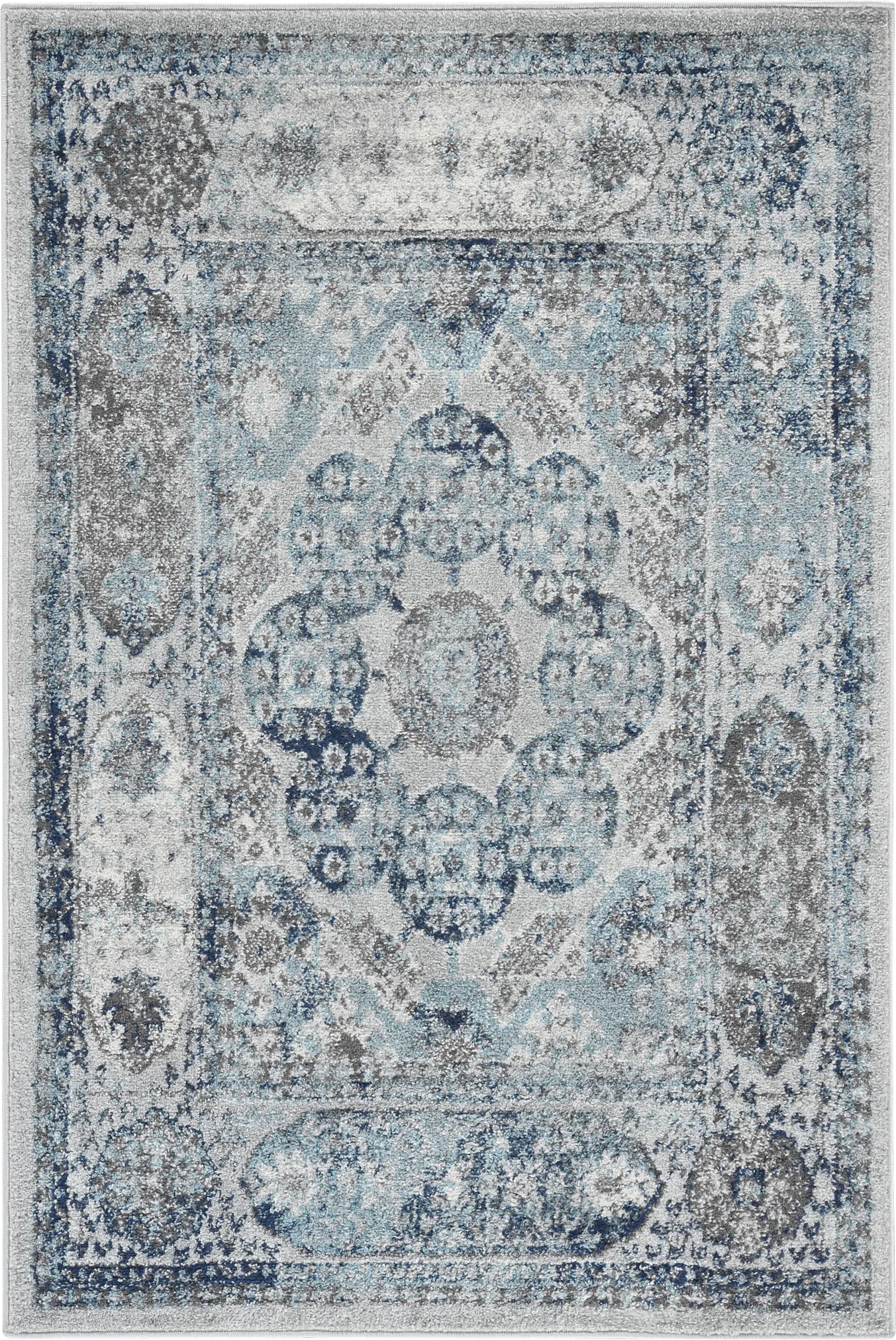 Akela Blue 4' x 6' Rug - Thumbnail - Image 1