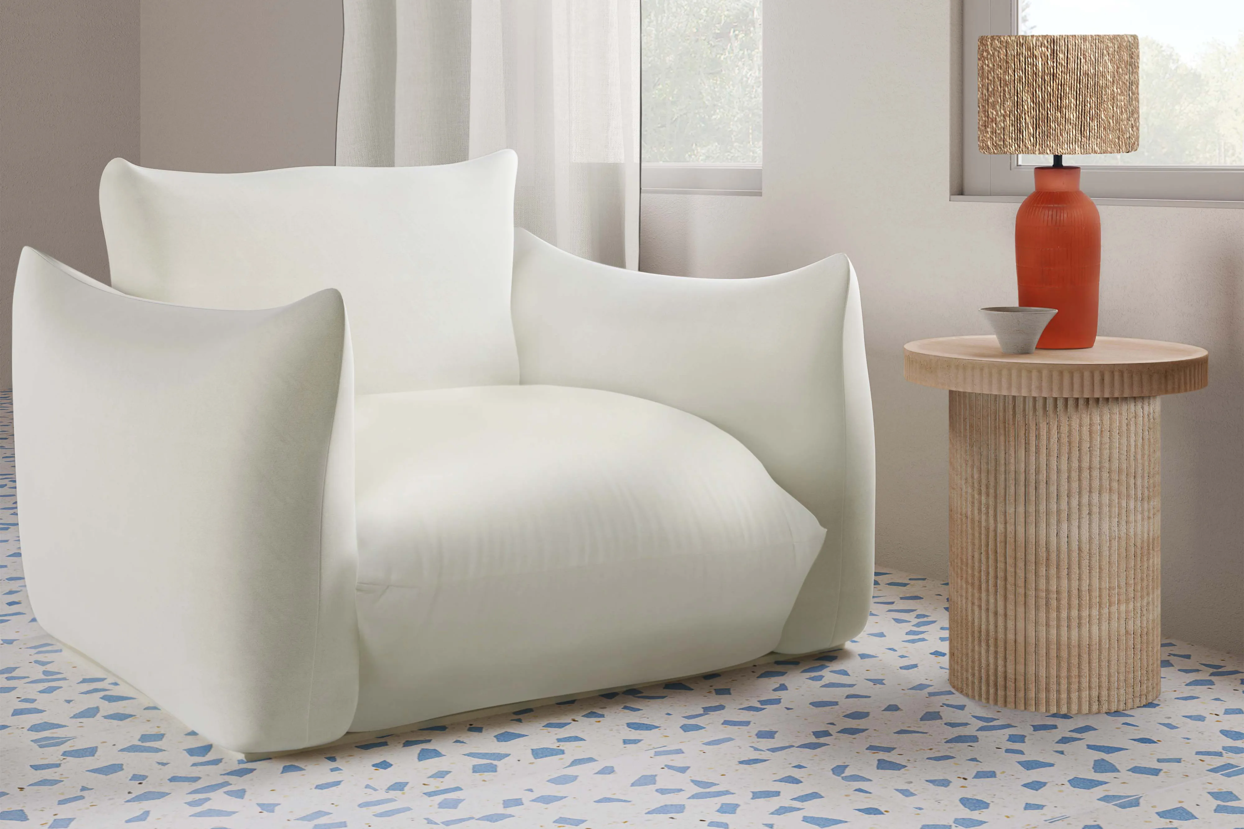 Norma Natural Round End Table - Thumbnail - Image 2
