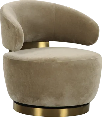 Russe Beige Swivel Chair