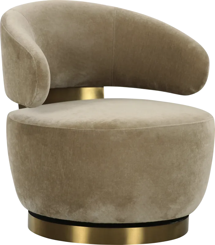 Russe Beige Swivel Chair