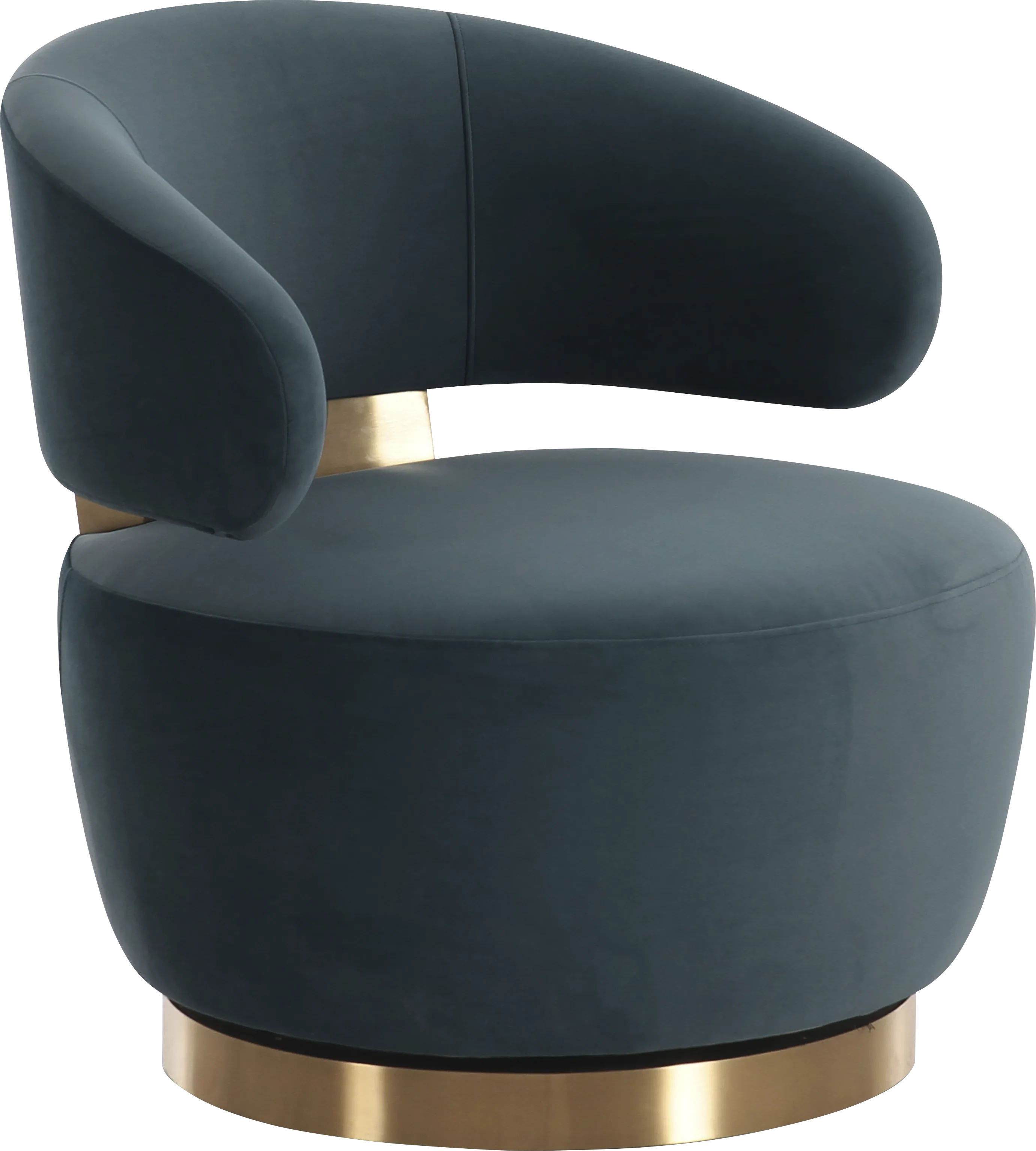 Russe Teal Swivel Chair - Thumbnail - Image 1