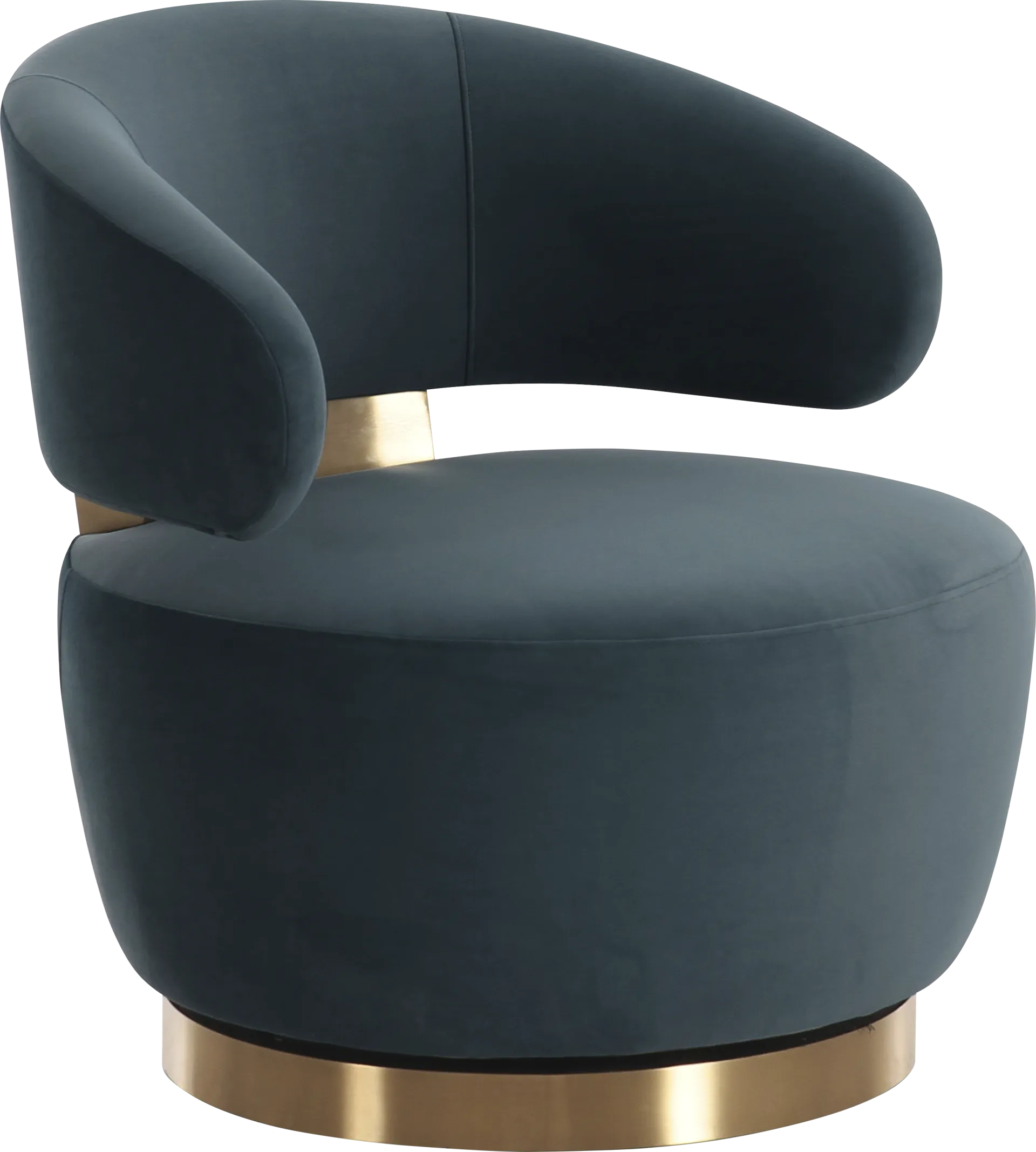 Russe Teal Swivel Chair - Image 1
