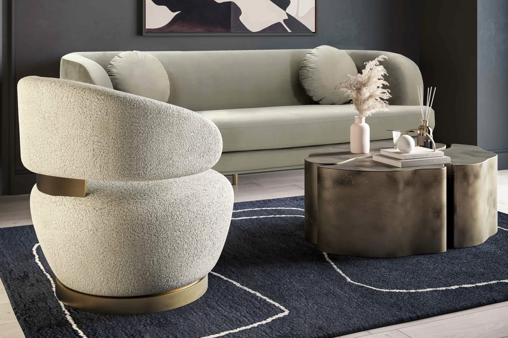 Russe White Swivel Chair - Image 5