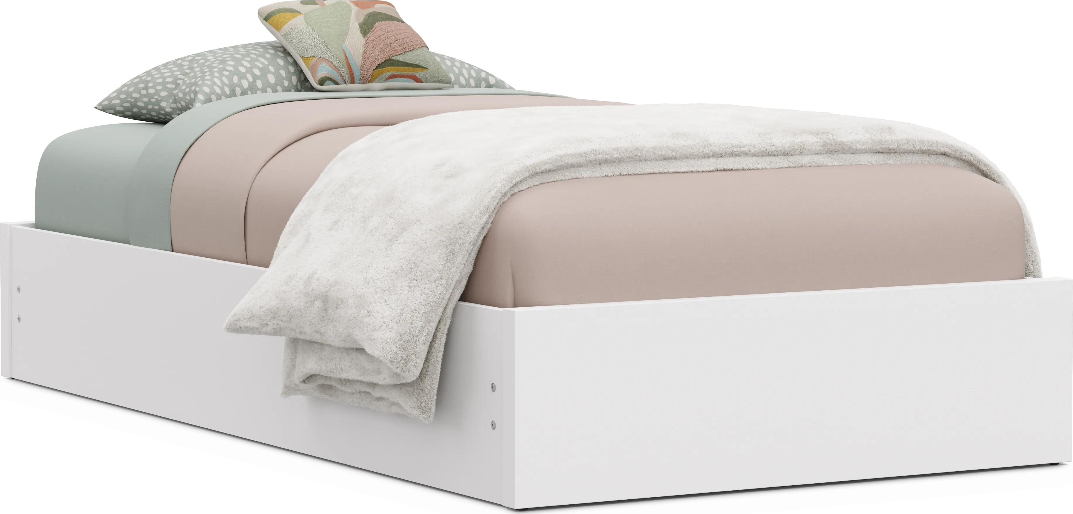 Kids Skye White Twin Platform Bedroom - Thumbnail - Image 2