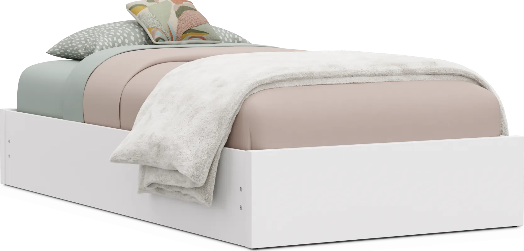 Kids Skye White Twin Platform Bed