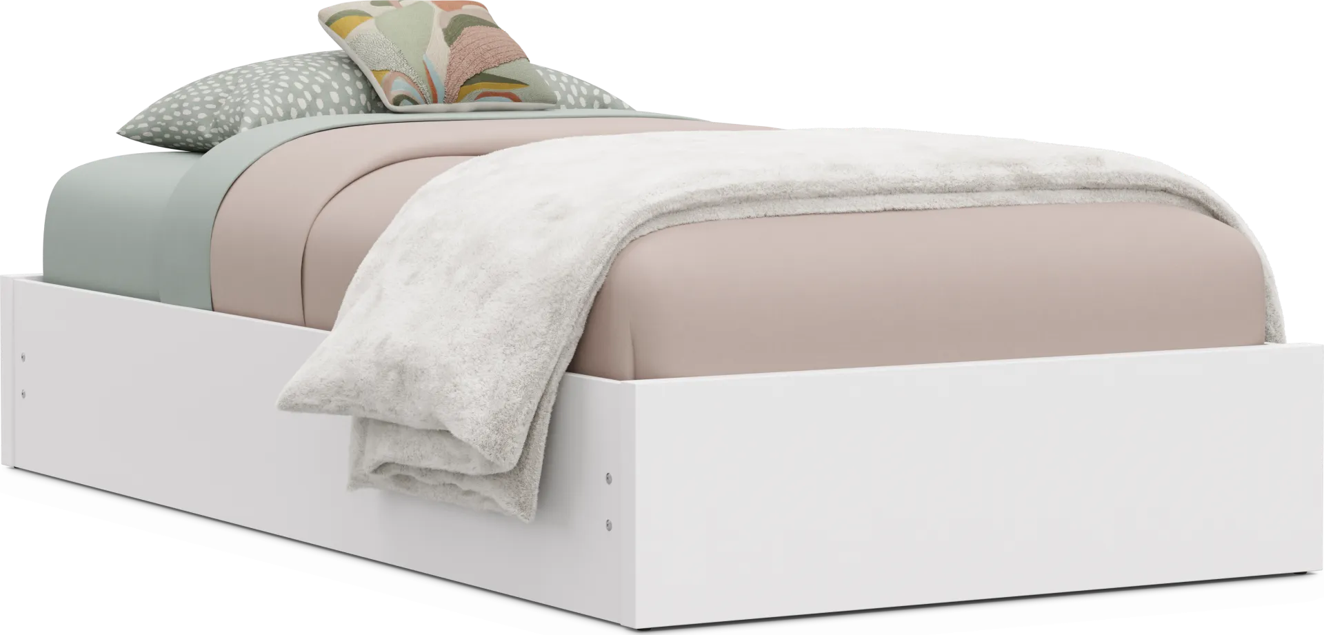 Kids Skye White Twin Platform Bed - Image 1