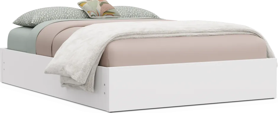 Kids Skye White Full Platform Bed