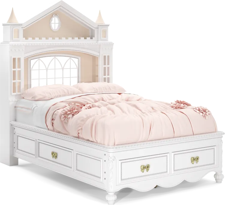 twin castle bed with 4 drawers