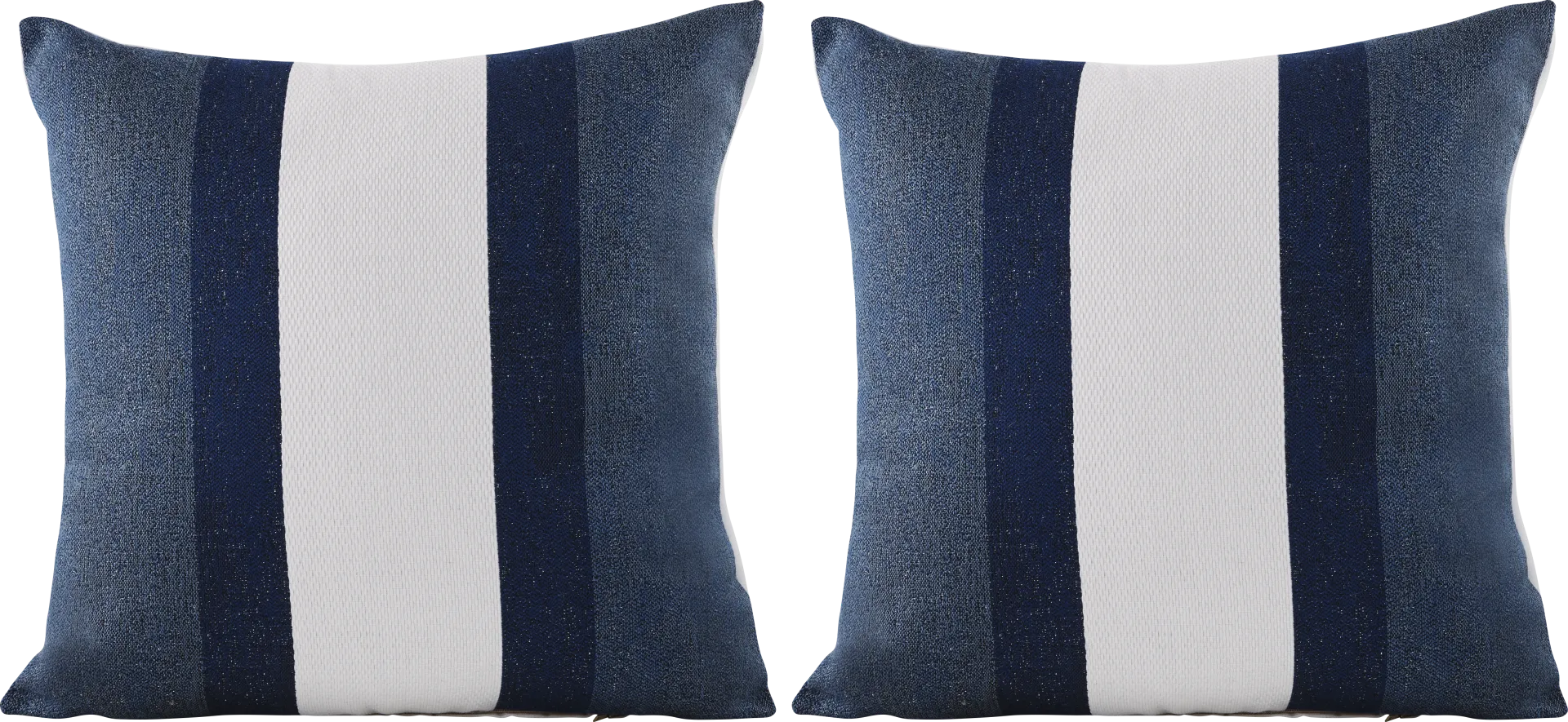 Madura Navy Indoor/Outdoor Accent Pillow, Set of Two - Image 1