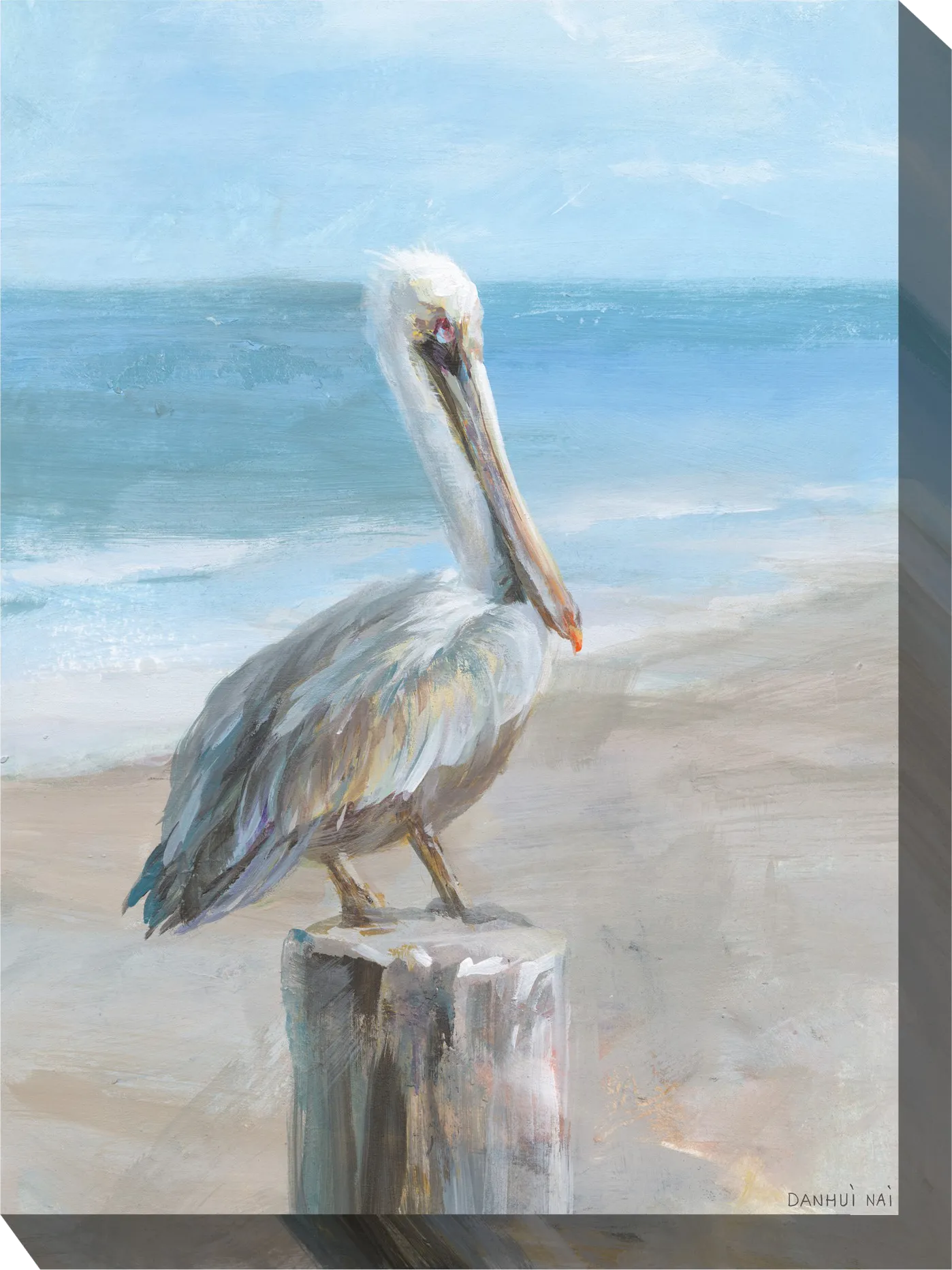 Perching Pelican Outdoor/Indoor Wall Art - Image 1