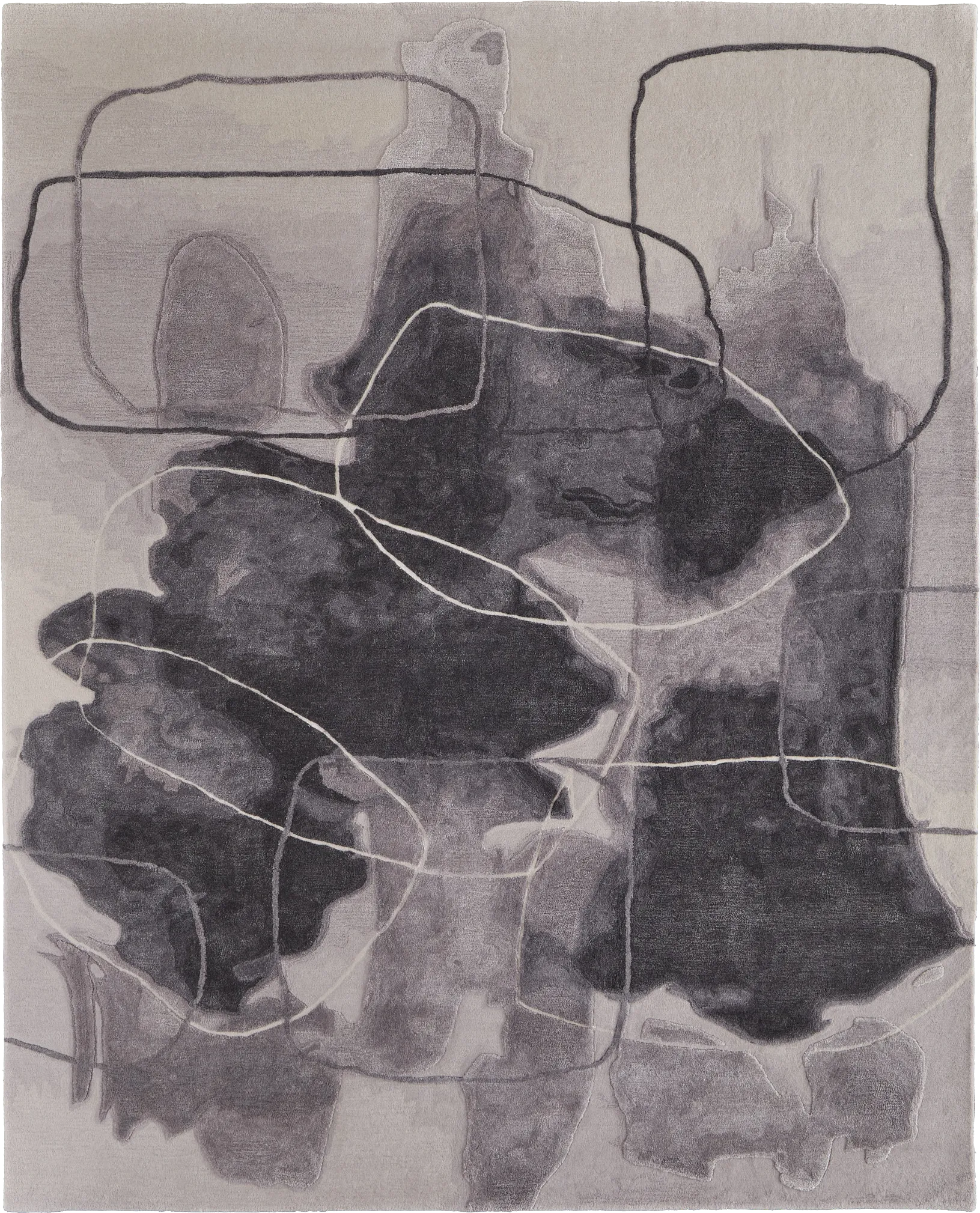 Paris Atelier Gray 2' x 3' Rug - Image 1