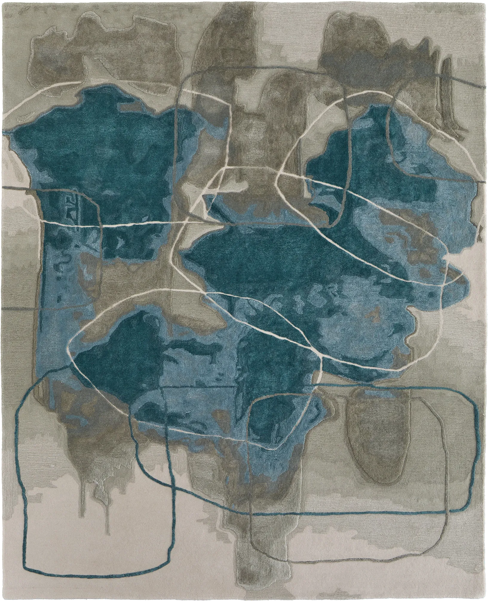 Paris Atelier Blue 5' x 8' Rug - Thumbnail - Image 1