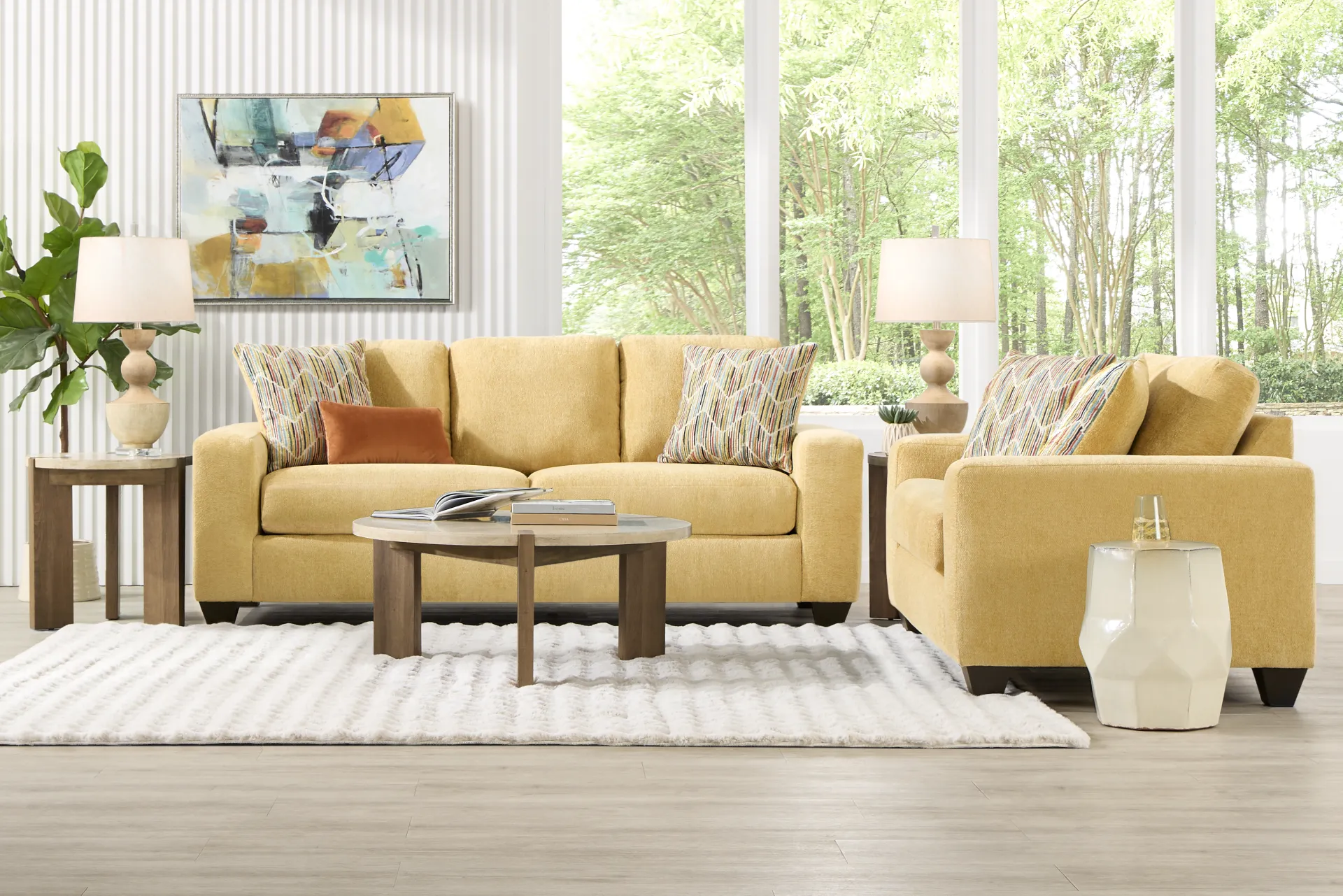 Mallard Trace Yellow Sofa - Image 2