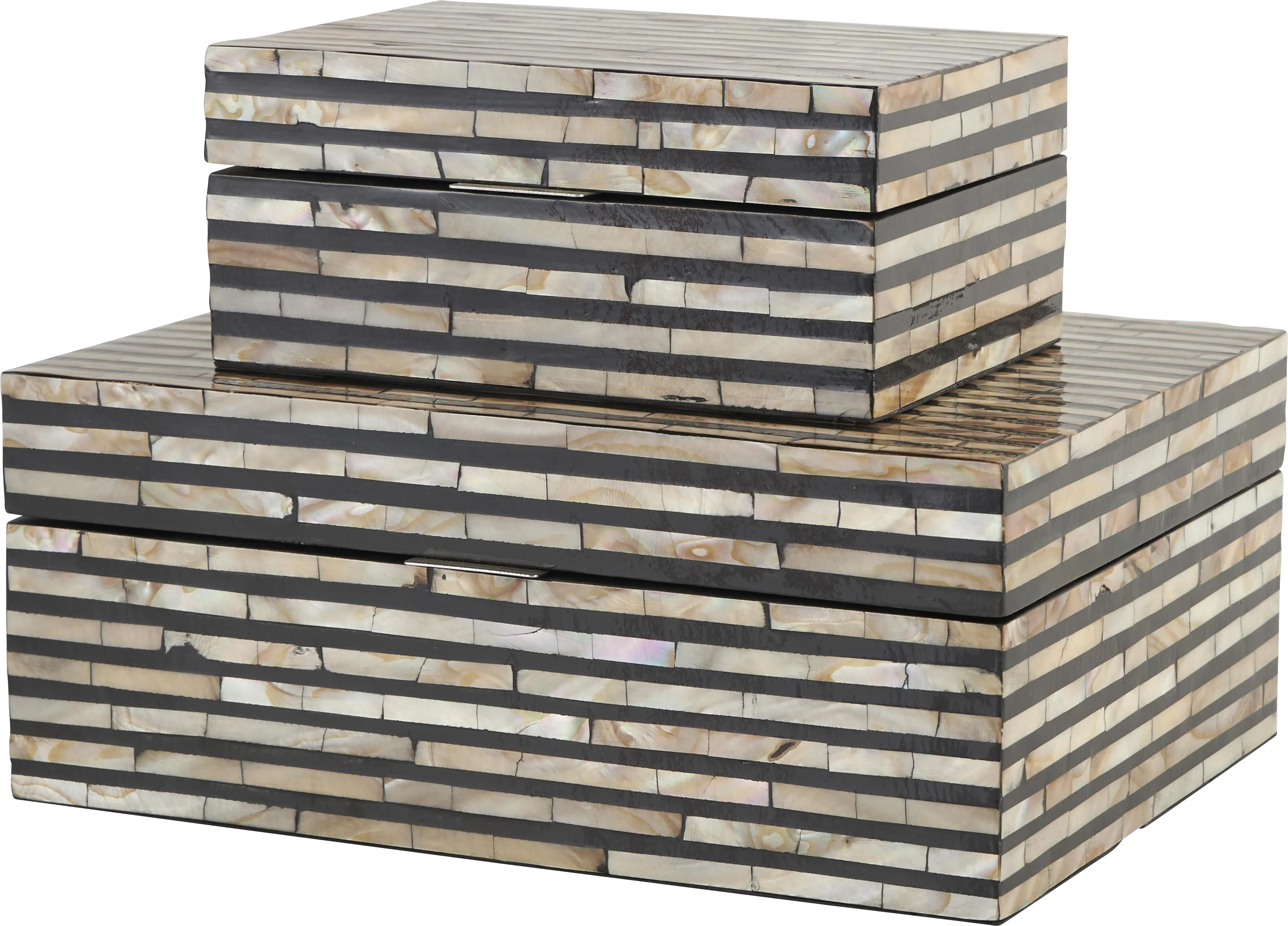 Tawam Beige Decorative Box, Set of 2 - Thumbnail - Image 1