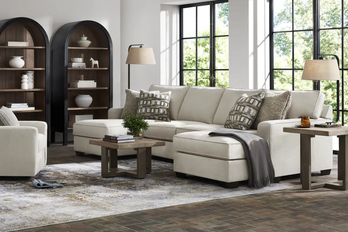 Haskins Beige 2 Pc Sectional