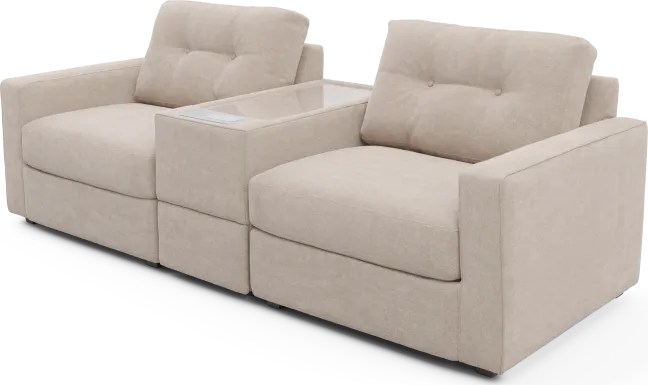 Beige 3 Pc ModularOne with Media Console