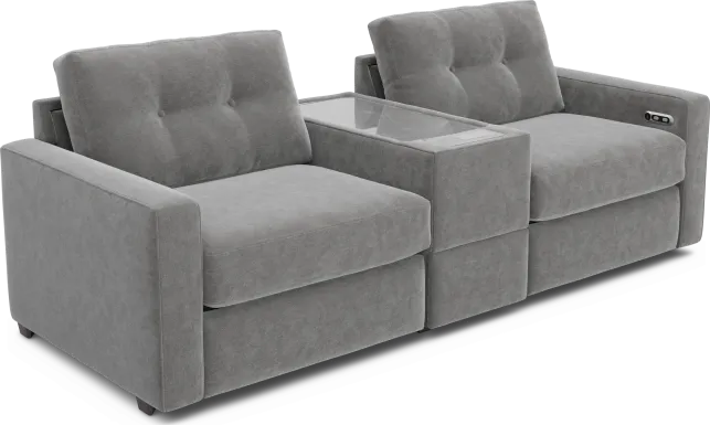 Gray 3 Pc Power Reclining ModularOne with Media Console