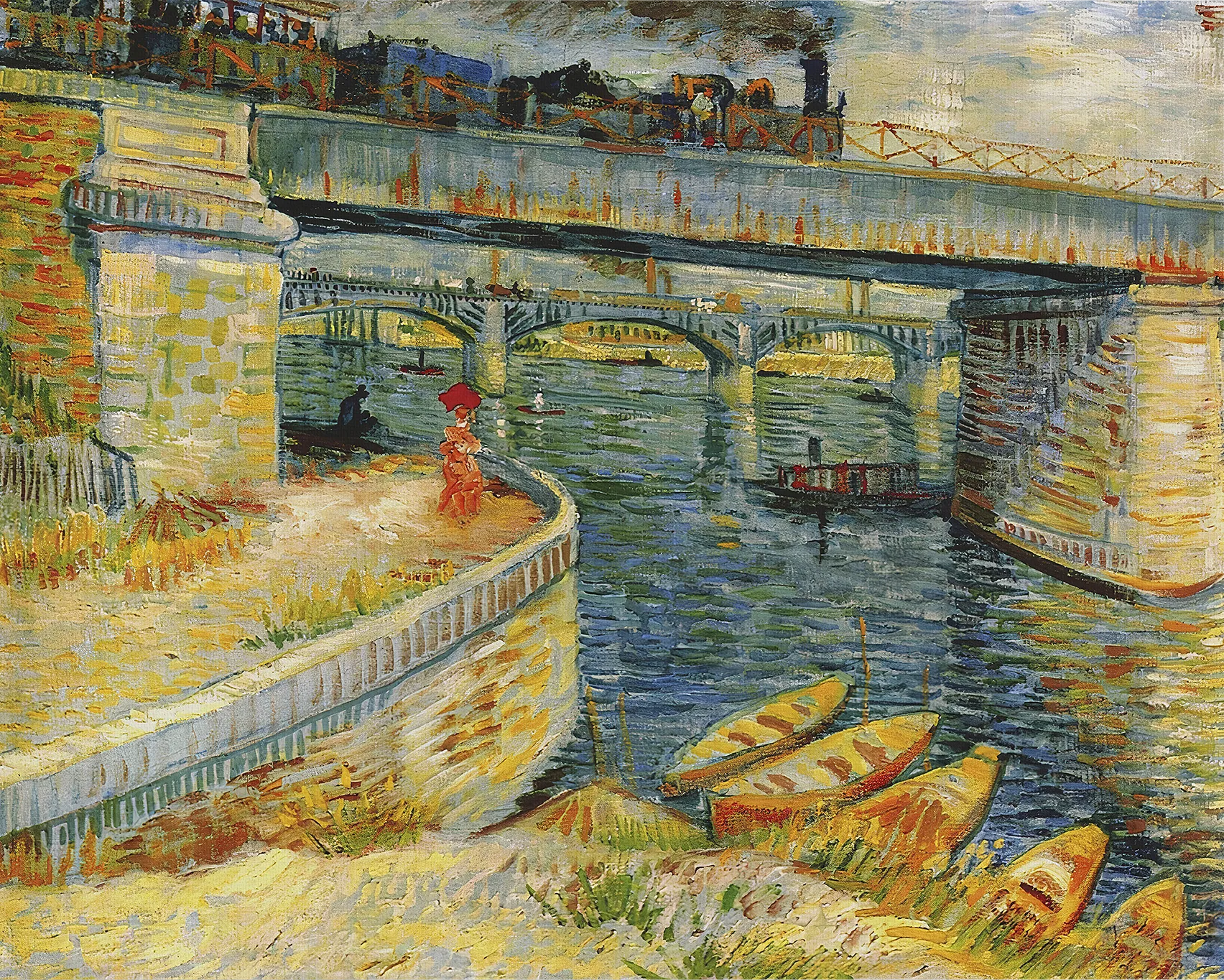 Bridge Across Asnieres Multi Artwork - Image 1