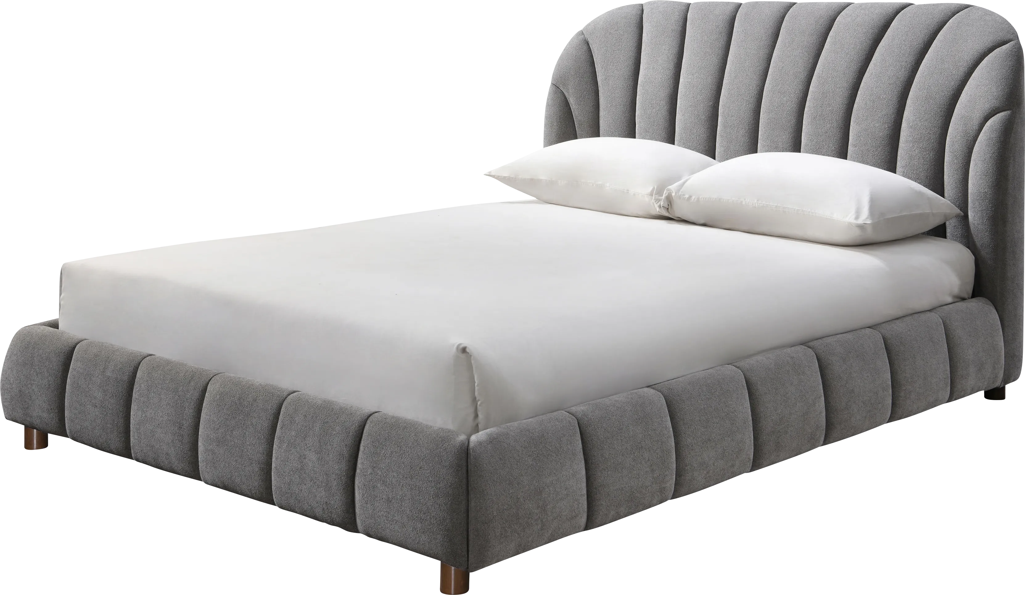 Auder Gray Queen Bed - Thumbnail - Image 1