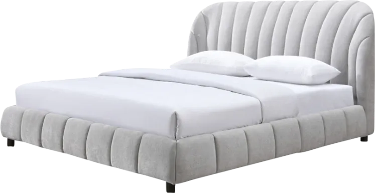 Auder Light Gray Queen Bed