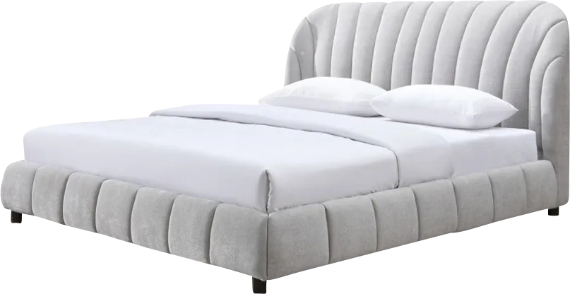 Auder Light Gray Queen Bed - Image 1