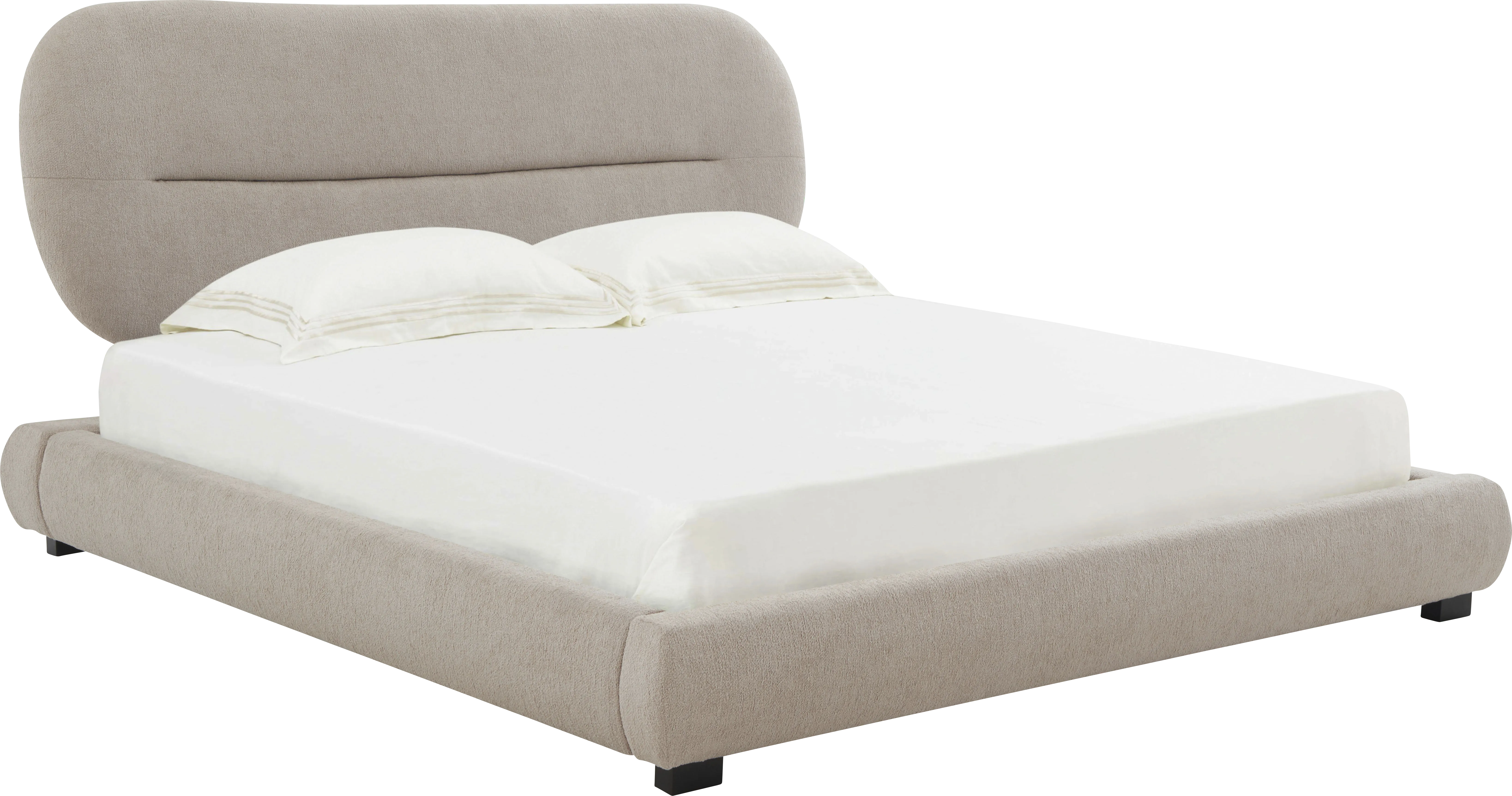 Agatha Light Brown Queen Bed - Thumbnail - Image 1