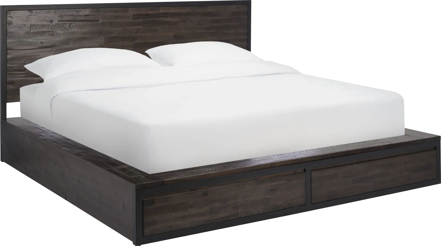 Bracon Brown King Storage Bed