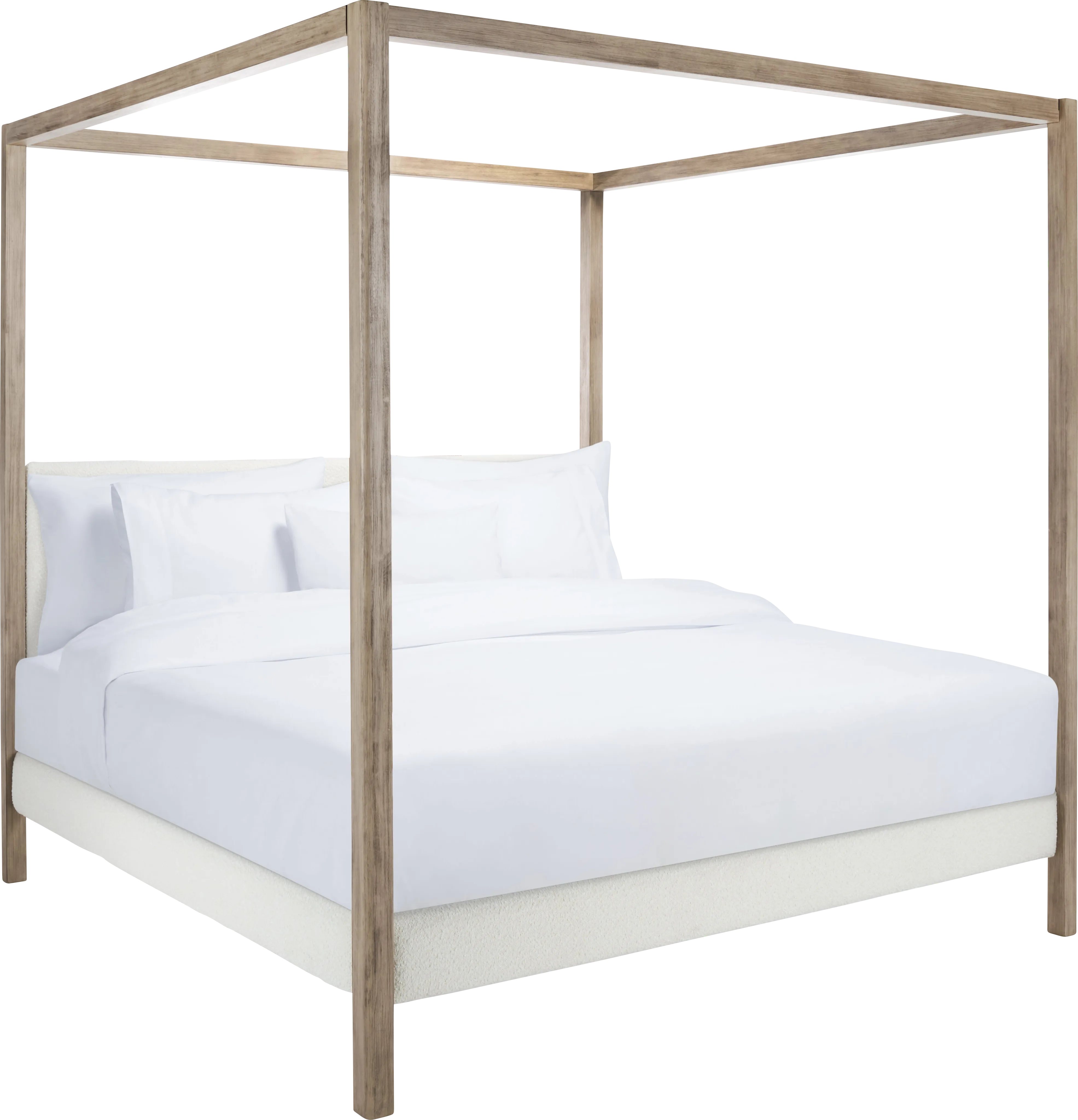 Yemin Ivory/Natural King Bed - Thumbnail - Image 1