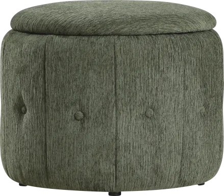 Aerora Green Storage Ottoman